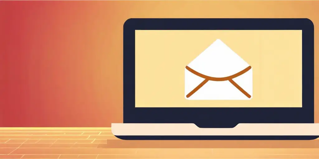 Email on laptop screen